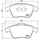 Brake Pad Set, disc brake BREMBO P 24 076